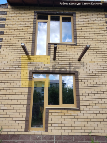 ламинированные окна в строящийся коттедж